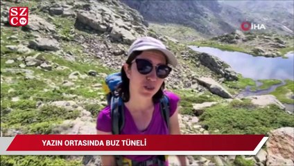 Uludağ’da dağcılar Temmuz ortasında 50 metre uzunluğunda buz tüneli buldu