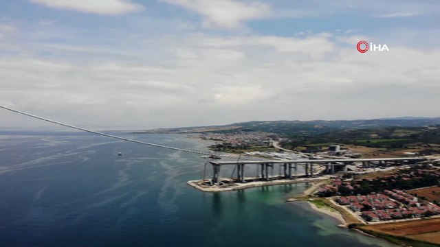 1915 Çanakkale Köprüsü’nün 3’üncü mega blok tabliye montajı başladı