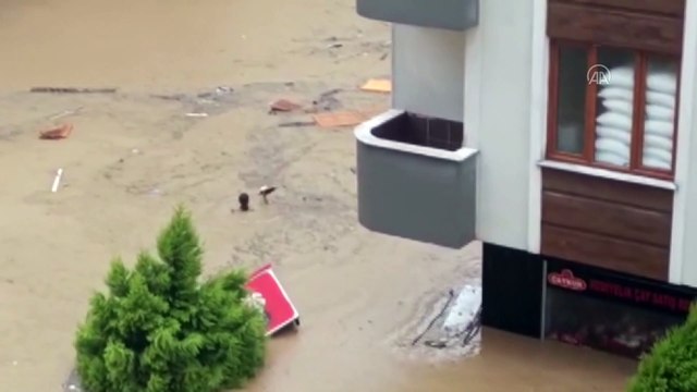 ARTVİN - Arhavi’deki selde boğulmak üzere olan kişi son anda kurtarıldı