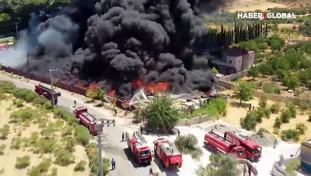 Gaziantep'te yangın! Patlama sesleri duyuldu