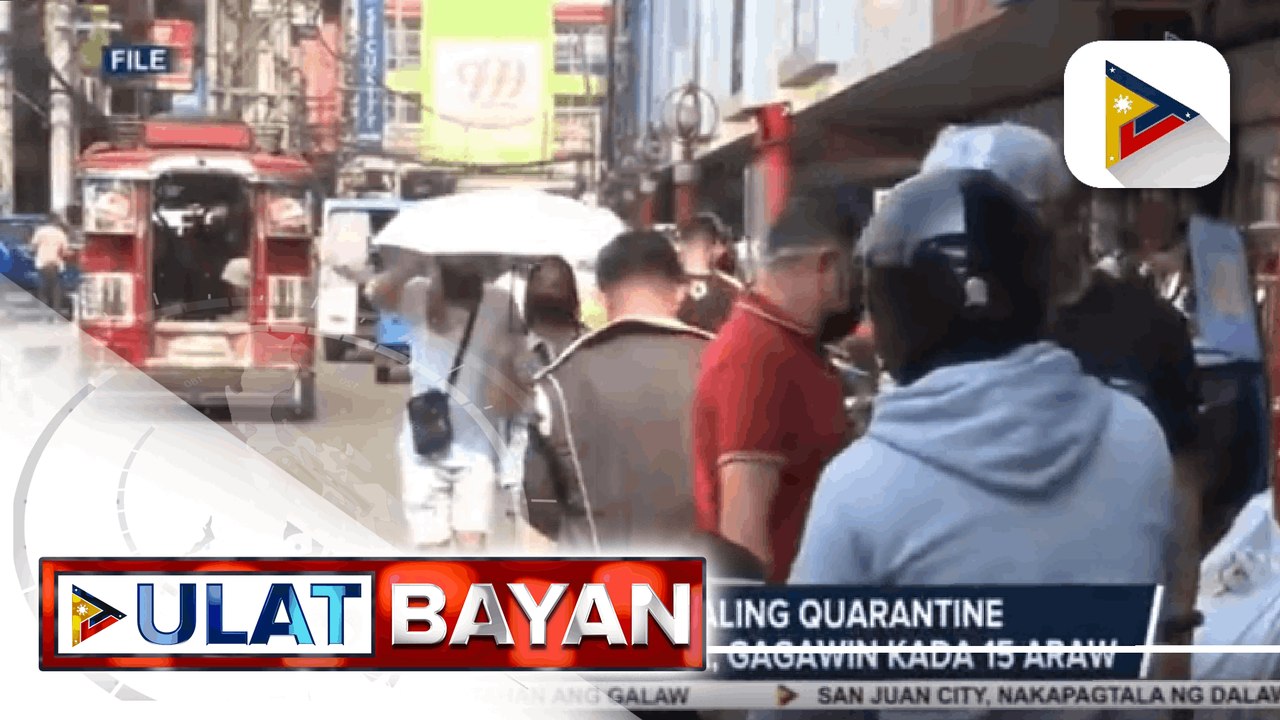 Pagtukoy sa paiiraling quarantine classifications sa bansa, gagawin kada 15 araw; MMC at DILG, magpupulong bukas para talakayin ang mga hakbang para ma-kontrol ang pagkalat ng Delta variant
