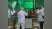 Yediyurappa seen feeding cows after resigning from CM post