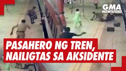 Railway police sa India, nailigtas ang pasahero sa aksidente | GMA News Feed
