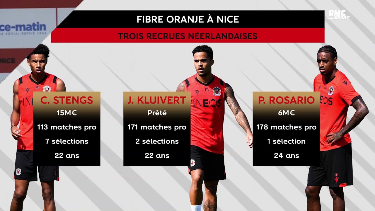 Kluivert, Rosario, Stengs... Nice présente ses recrues néerlandaises