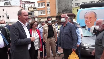 Memleket Partisi Genel Başkanı İnce, sel ve heyelanların yaşandığı Rize ile Artvin'i ziyaret etti