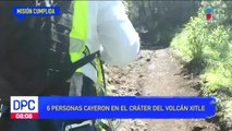 Escuadrón de rescate auxilió a personas que cayeron en el cráter del volcán Xitle