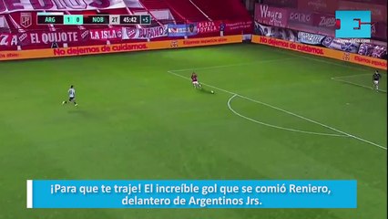 ¡Para que te traje! El increíble gol que se comió Reniero, delantero de Argentinos Jrs