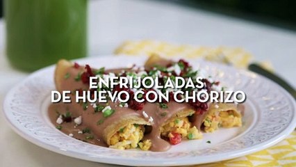 Enfrijoladas de huevo con chorizo ‍ | Cocina Fácil