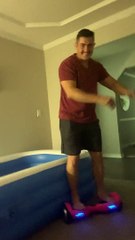 Dad Hilariously Tests Out Daughter's Hoverboard