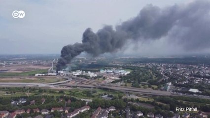 Мощный взрыв в Леверкузене (27.07.2021)