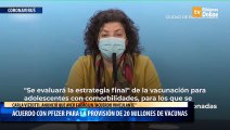 Vizzotti anuncia un acuerdo con Pfizer para la provisión de 20 millones de vacunas