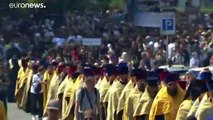Miles de ortodoxos apoyan en Kiev al patriarcado de Moscú ante la visita del patriarca Bartolomé I