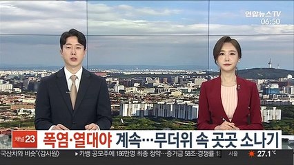 [날씨클릭] 폭염·열대야 계속…무더위 속 곳곳 소나기