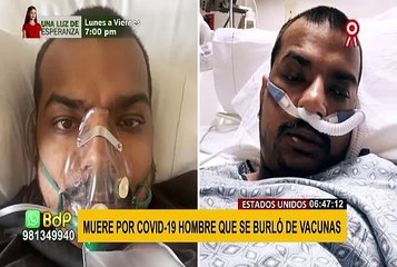 EEUU: hombre que no creía en las vacunas contra la COVID-19 muere de coronavirus