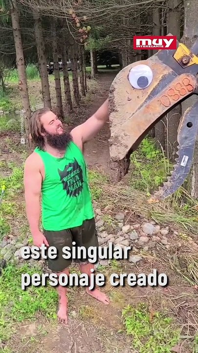 ¿Es un dinosaurio? ¡No, es una excavadora humana, creada por este tiktoker!