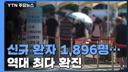 코로나19 신규 환자 1,896명...역대 최다 확진 / YTN