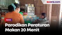 BPBD Kabupaten Demak Parodikan Peraturan Makan 20 Menit, Baru Nyendok Piring Diambil