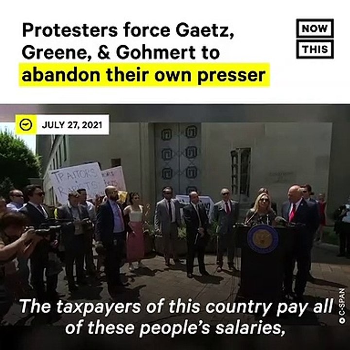 GOP LAWMAKERS CHASED OUT OF PRESS CONFERENCE BY PROTESTERS