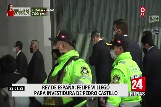 Rey Felipe VI llegó al país para investidura del presidente Pedro Castillo