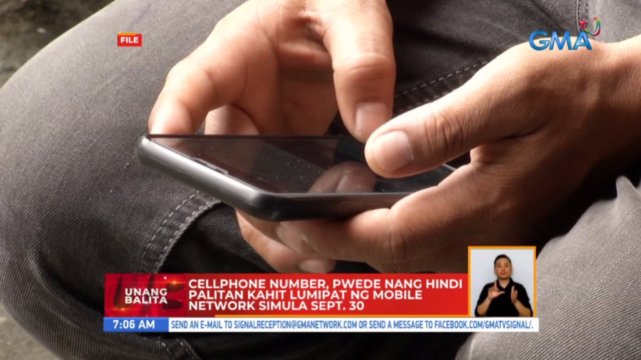 Cellphone number, pwede nang hindi palitan kahit lumipat ng mobile network simula Sept. 30 | UB