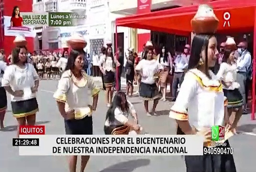 Iquitos: ciudadanos se congregaron en la Plaza de Armas para presenciar bailes típicos del interior del país