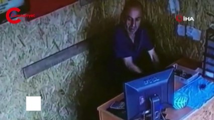 Bir gün önce başladığı iş yerinin kasasını soydu