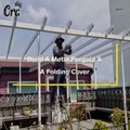 how to build a metal pergola and folding cover easy step by step  DIY Simple Retractable  Pergola