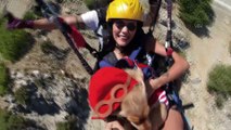 MUĞLA - Ölüdeniz'in eşsiz manzarasında köpeği 'Yager' ile yamaç paraşütü yaptı