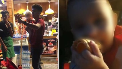 Bebeğini dondurmacıda unuttu! Yarım saat sonra almaya geldi, rahat tavırlarıyla vatandaşı çileden çıkardı