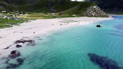 Haukland, a mesébe illő norvég tengerpart