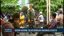 Dukung Percepatan Vaksinasi Covid 19, Kodim 0410 Bandar Lampung Gelar Serbuan Vaksinasi