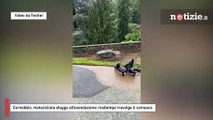 Cernobbio, motociclista sfugge all’esondazione: maltempo travolge il comasco