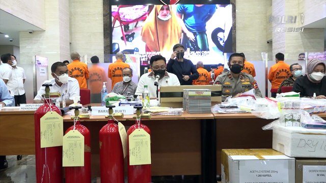 Polri Tangkap 37 Tersangka Kasus Penimbunan Obat Covid-19 & Tabung Oksigen