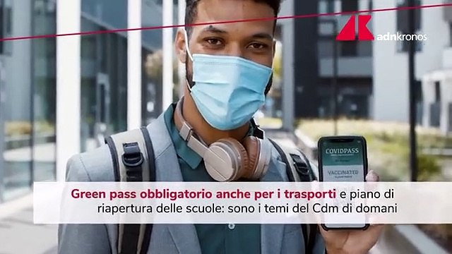 Green pass per scuola e trasporti: domani il Cdm