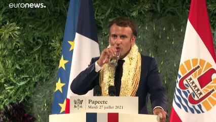 Macron admite una "deuda" con la Polinesia Francesa por las pruebas nucleares