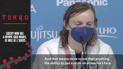 Download Video: Ledecky revels in putting 'smiles on people's faces' after winning gold