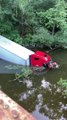 Semi Truck Goes For a Swim