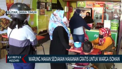 Meski Omzet Menurun, Warung Makan Di Blitar Justru Bagikan Makanan Gratis Bagi Warga Isoman