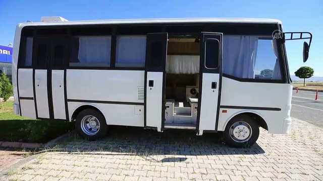 Elazığlı girişimci atıl durumdaki otobüs ve minibüsleri karavana dönüştürüyor