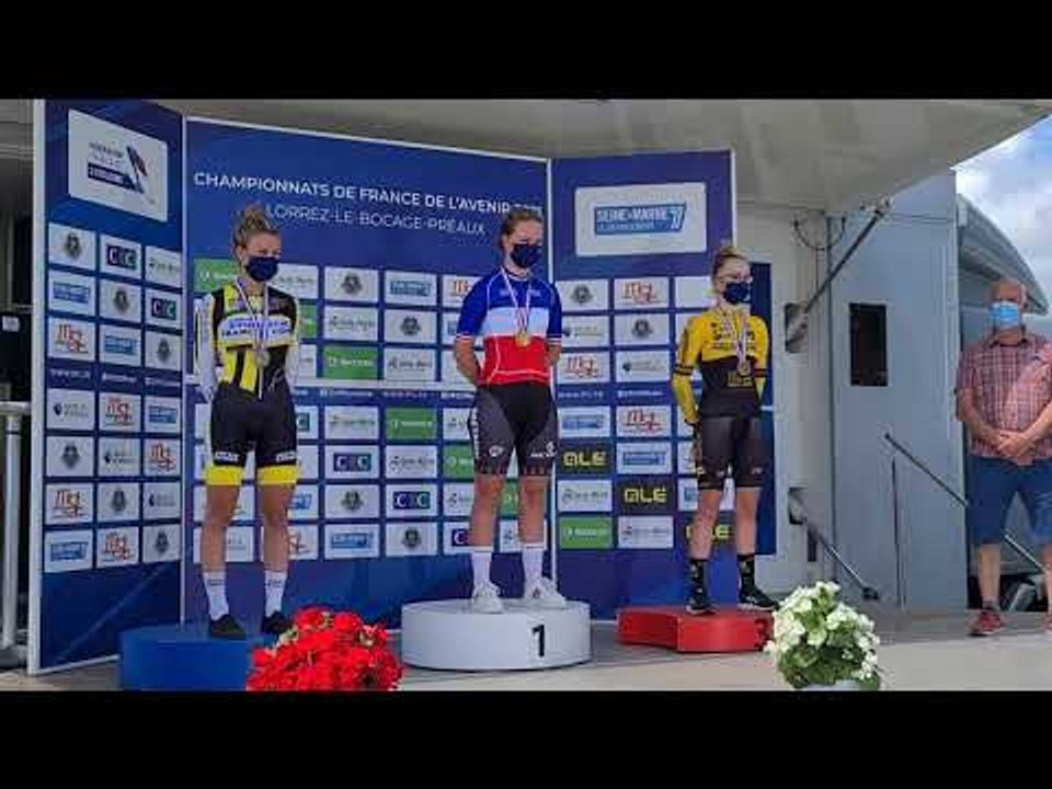 Championnat de France CLM Espoirs Femmes - Cérémonie protocolaire