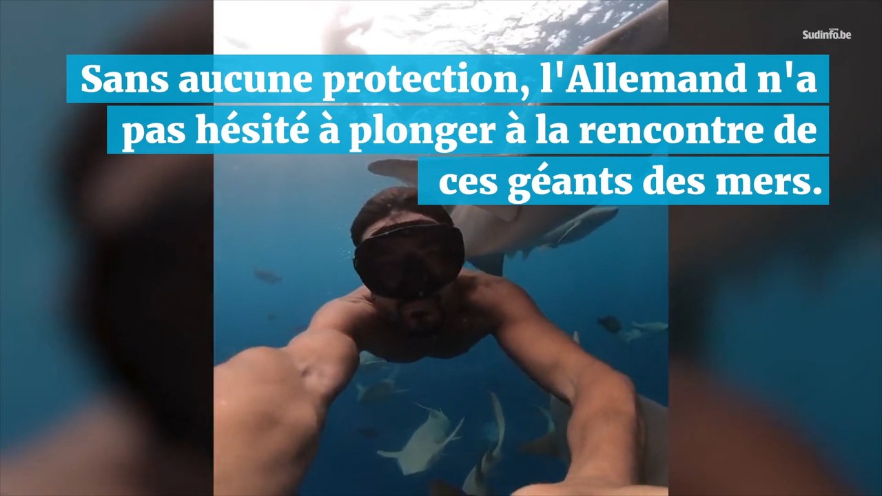 Incroyable : il se filme en train de nager… au...