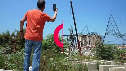 Lebanon artist creates debris-based sculpture at site of Beirut blast