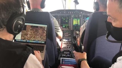 Bakan Pakdemirli, Manavgat'taki orman yangınını İHA'dan gelen verilerle takip ediyor