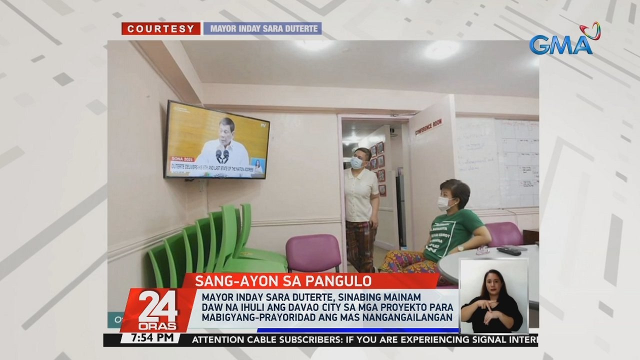 Mayor Inday Sara Duterte, sinabing mainam daw na ihuli ang Davao City sa mga proyekto para mabigyang-prayoridad ang mas nangangailanga | 24 Oras