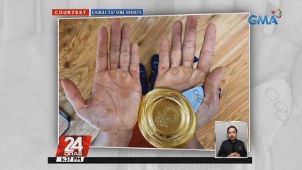 Kamay ni Hidilyn Diaz, tadtad ng kalyo at sugat sa hirap ng kanyang training | 24 Oras