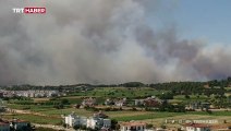 TRT Haber dronu yangın bölgesini görüntüledi