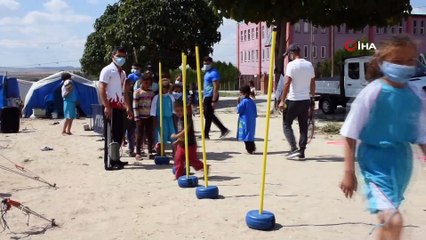 Mevsimlik tarım işçilerinin çocukları sporla tanıştı