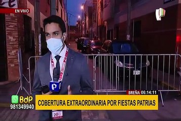 Breña: gran expectativa en exteriores de vivienda de Pedro Castillo