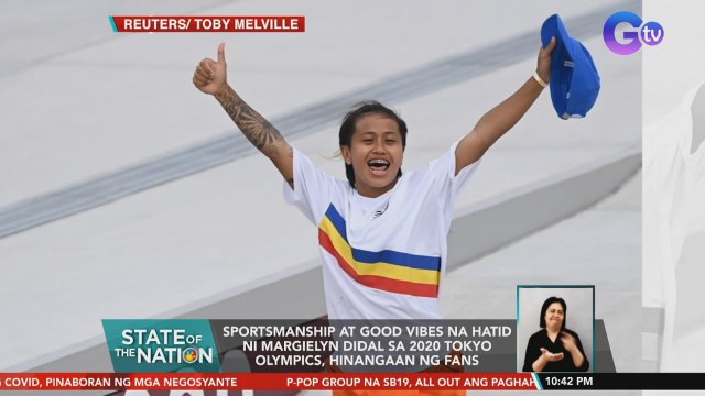 Sportsmanship at good vibes na hatid ni Margielyn Didal sa 2020 Tokyo Olympics, hinangaan | SONA