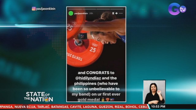 American pop band na LANY, binati ang Olympic gold medalist na si Hidilyn Diaz | SONA